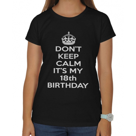 Koszulka damska na 18 urodziny Don't keep calm